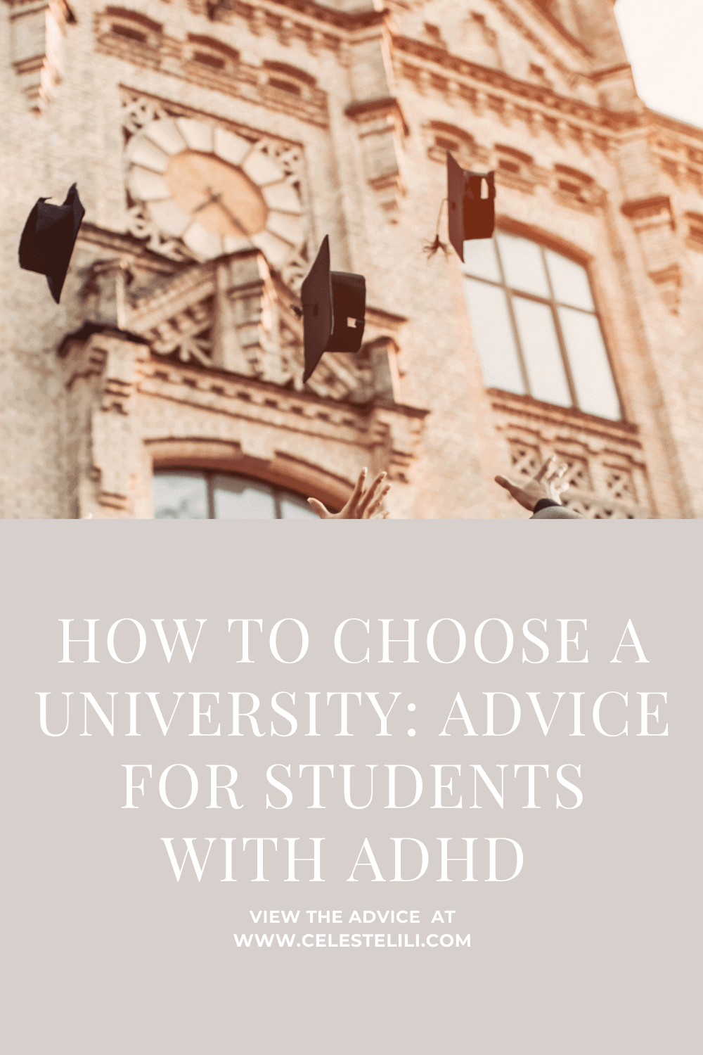 how to choose a university Advice for Students with ADHD pin